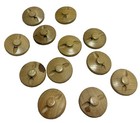 10 Wood Round Shank Sewing Buttons Hand Painted Floral Butterfly  Crafts