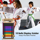 10 Belts Karate Belt Display Rack With Personalized Stickers  Taekwondo Belt Dis