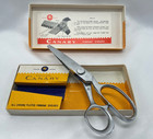 Yellow Canary Pinking Shears Size 7 Sewing Scissors Japan In Original Box Vtg
