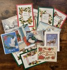 Vintage Christmas Cards Unused Ephemera Scrapbooking Crafts 25-piece Lot