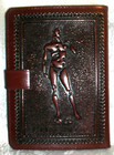 Vintage Italian Burgundy Fleur-de-lis Michelangelo David Firenze Address Book