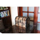 Vintiquewise Storage Trunk 11 25  X 11  X 17  Wood 50qt Capacity Natural Finish