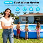 1800w Immersion Water Heater With Gfci   Thermostat Large  Red