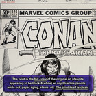 Conan The Barbarian  124 Cover Art      John Buscema 11x17 Replica Original Art     