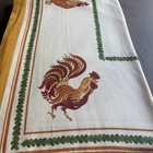 Williams Sonoma Rooster Tablecloth 70x108 Farmhouse French Country Cotton