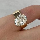4ct Oval Cut Lab Created Diamond Wedding Engagement Ring 14k Yellow Gold