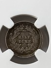 1862 Liberty Seated Half Dime Us Civil War Coin Ngc  Au 55 Beautiful Silver Coin