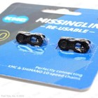 2 Kmc 10-speed Dlc Black Missinglink Bike Chain Missing Links Fits Sram Shimano