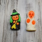 Vintage Gurley Halloween Candle Lot Witch Pumpkin Ghost Uv Blacklight 5pc Set