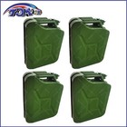 4pcs 5 Gallons Practical Can Gasoline Jerry Can Metal Steel Tank Emergency