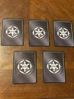 Lot Of 5 Chinese Star Wars Game Cards  Leia  Tie  Creature  Officer  Speeder