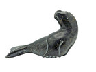 Vintage Inuit eskimo Art - Soapstone Carved Seal Sculpture - Signed  1985