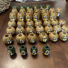 Vtg Plant Macrame Wooden Mushroom Or Owl 3d Hand Painted Beads  any 20    read 