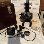Antique Bausch   Lomb Microscope - Case W stage Lens Al 323