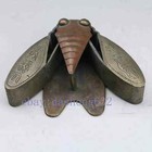 Old Chinese Ancient Collection  Hand Carved Bronze Cicada Statue