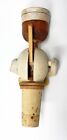 Vtg  Carved Mechanical Wood Cork Wine Bottle Stopper Vintage 5   