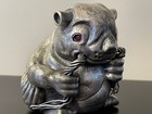 Antique Russian 84 Silver Figurine With Ruby Eyes  Ca 19th Century 102g