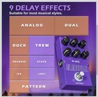 M-vave Elemental Digital Delay Guitar Effect Pedal Support For Tap And Hold Mode