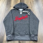 Vintage Leinenkugels Hoodie Mens M Gray Sweatshirt Beer Brewing Co Bar Sweater