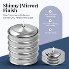 Church Communion Tray Set Stainless Steel 5 Trays 3 Bread Plates With Covers