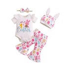  Newborn Baby Girls Easter Outfits My 1st Easter Printed 6-12 Months White