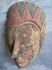 Hand Carved   Painted Topeng Batik Panji Wall Decor Wood Mask Made In Indonesia