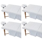 Extra Thick Microfiber Massage Table Sheet Set - 4 Piece Spa Bed Covers  Soft  