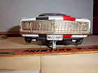 Vintage Battery Operated Mustang Tin Toy Car Taiyo Japan Mach 1 As Is Sale
