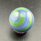 Contemporary Handmade Art Glass Marble  81  Green Blue Dense Swirl Mib Boro Gift