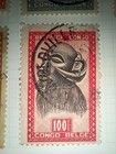 Belgian Congo 1947 Native Masks   Carvings Definitive Used Stamp Page