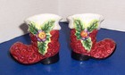 Fitz   Floyd Essentials Christmas Santa Boots Salt   Pepper Shakers W  Box Nice