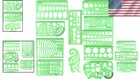 11pcs Geometric Drawing Templates - Precision Stencils For Designers   Students