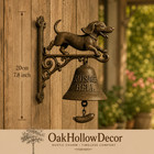 Vintage Dachshund Bell  Cast Iron Sausage Dog Door Chime  Farmhouse Bell