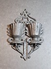 Antique  Wall Hung Match Safe - Patented 1867  Cast Iron  7 5  X 4 5 
