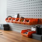 Homak Small Plastic Organizer Bins Set Of 8     Stackable Storage Bins For Garage