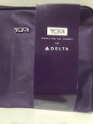 New Delta One Tumi Purple  sealed  Amenity Toiletry Kit Soft Case Bag Pouch 8291