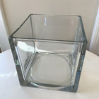 Modern Square Vase Clear Glass Large Floral Arrangements Home   Garden 6x6   