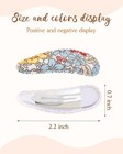 40 Pcs Floral Print 2 2 Inches Hair Clips And Bows For Baby Girls - Non-slip    