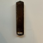 Vintage Metal Mezuzah Case Wall Mount Brown With Hebrew Shin Letter Design
