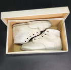 1940s Sanitoy w t  Grant Co  White Leather Soft Sole Baby Child Shoes Org  Box