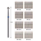 10 Pcs box Dental Diamond Burs Ball Round 25mm For High Speed Handpiece Fg 1 6mm