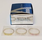 Avon Sterling Silver Cz Color Three Ring Set Nib Nos Size 11