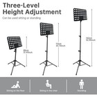 Sheet Music Stand  Height Adjustable Music Book Holder Music Sheet Clip Holder