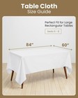 Utopia Kitchen Rectangle Table Cloth 1 Pack  Tablecloth Machine Washable    
