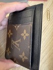 Louis Vuitton Slim Monogram Leather Card Holder Brown black M81462