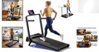 Portable Foldable Treadmill With 3-level Incline   App For Home Fitness 300 Lbs