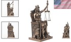 Elegant Lady Justice Bronze Collectible Statue - 11-inch Greek Goddess Figurine