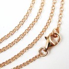 Rose Gold Plated Over Sterling Silver Necklace  Bracelet anklet-2mm Strong Cable