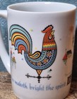 Pair Of Vintage Berrgren Mugs Coffee Maketh Bright The Spirit Scandinavian Motif
