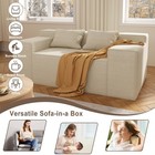 Modern Loveseat  Sofa Couch In A Box  No Assembly Needed  With 2 Pillows  Cat   